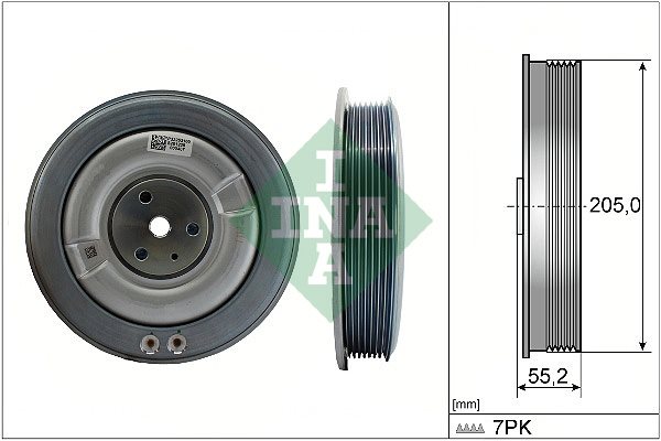 Koło pasowe wału korbowego do Volvo, 544 0506 10, INA w ofercie sklepu e-autoparts.pl 